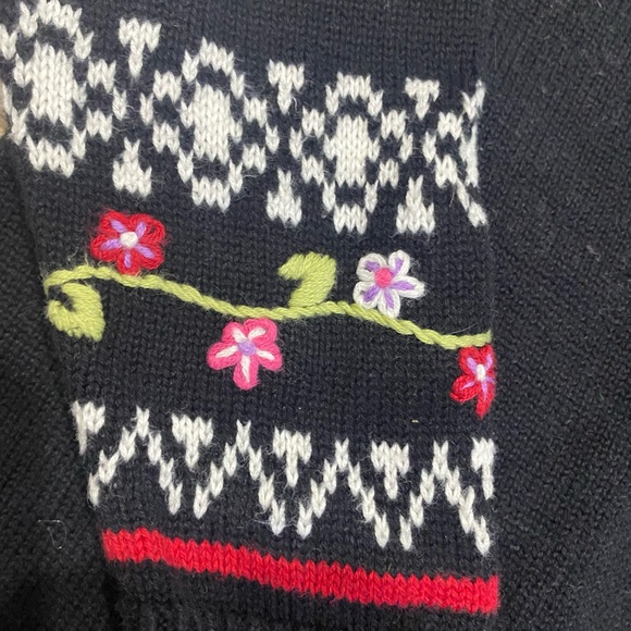 2 for 20 Hanna Andersson Knit Floral Half Zip - Picture 3 of 3